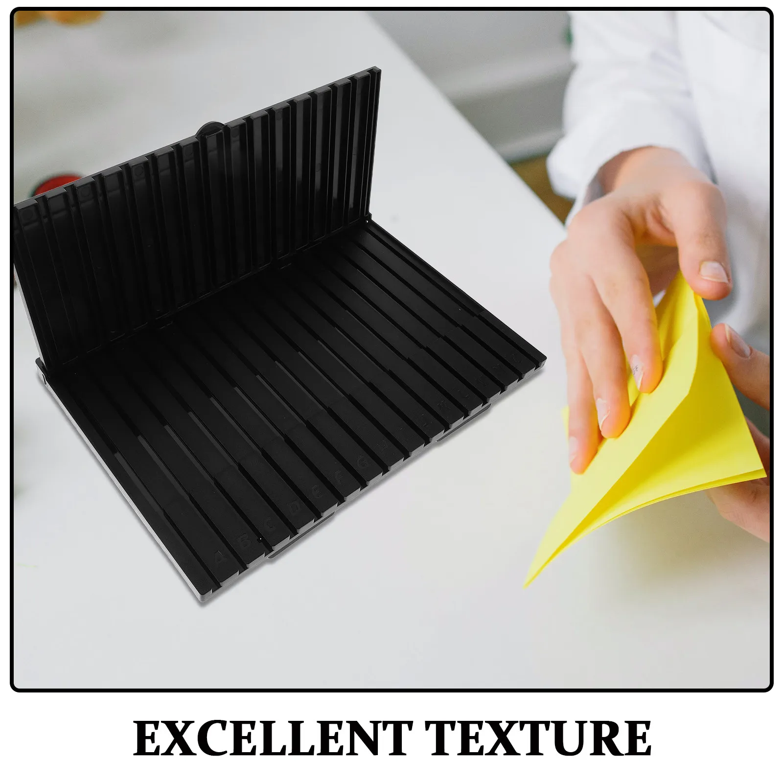 Organizador de escritorio compacto negro para piezas y letras - imagen 2