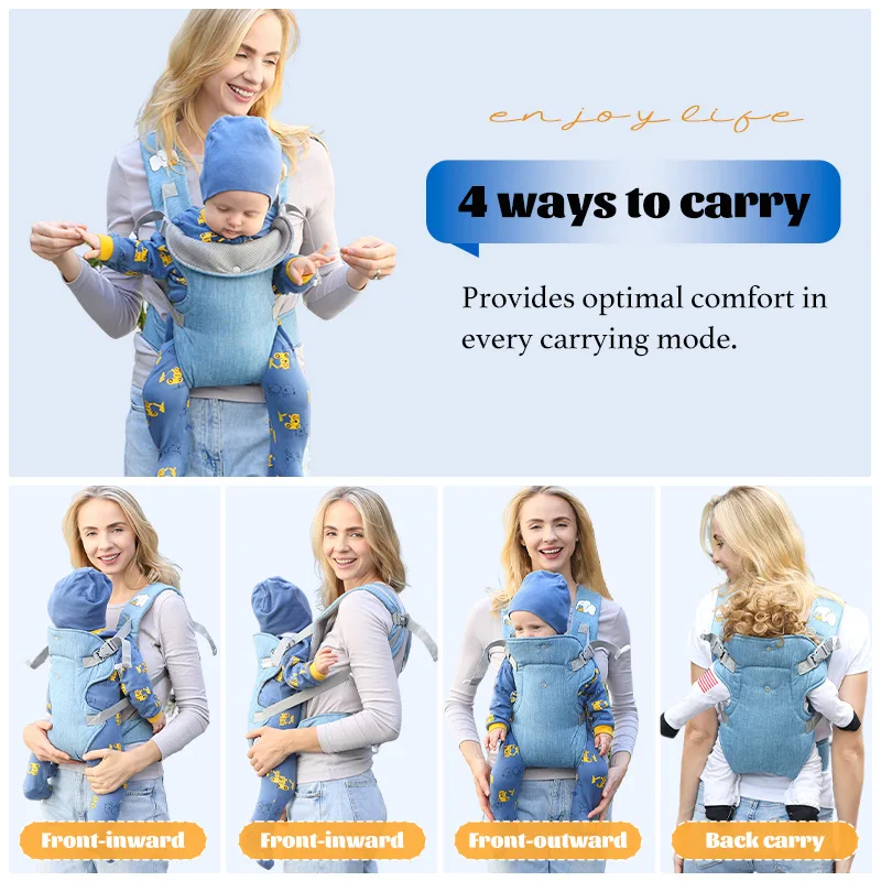 Portabebés ergonómico con correa de hombro para bebé - imagen 5