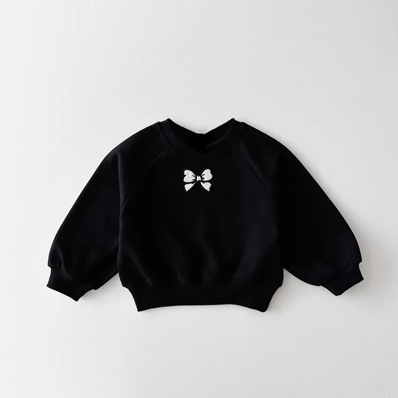 Conjunto sudadera bebé para niña con lazo y estilo dulce - imagen 4