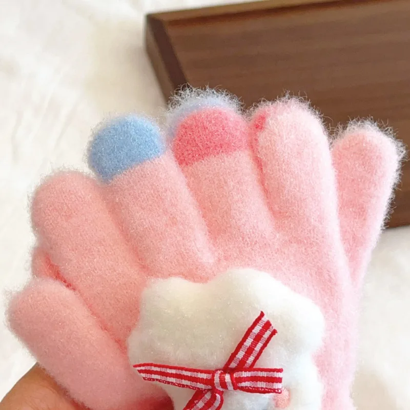 Guantes de invierno infantiles peluche con agarre antideslizante - imagen 4