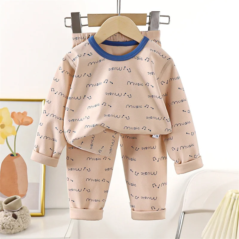 Conjunto de pijama infantil manga larga cálido para invierno - imagen 2