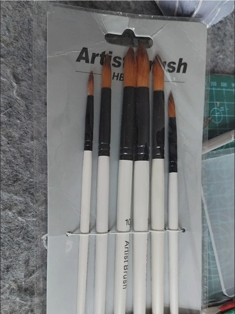 Juego de pinceles para pintura infantil con cerdas de nailon Filbert - imagen 2