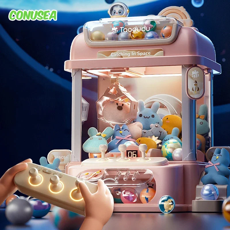 Máquina de garra arcade eléctrica con mando y bolas para niños