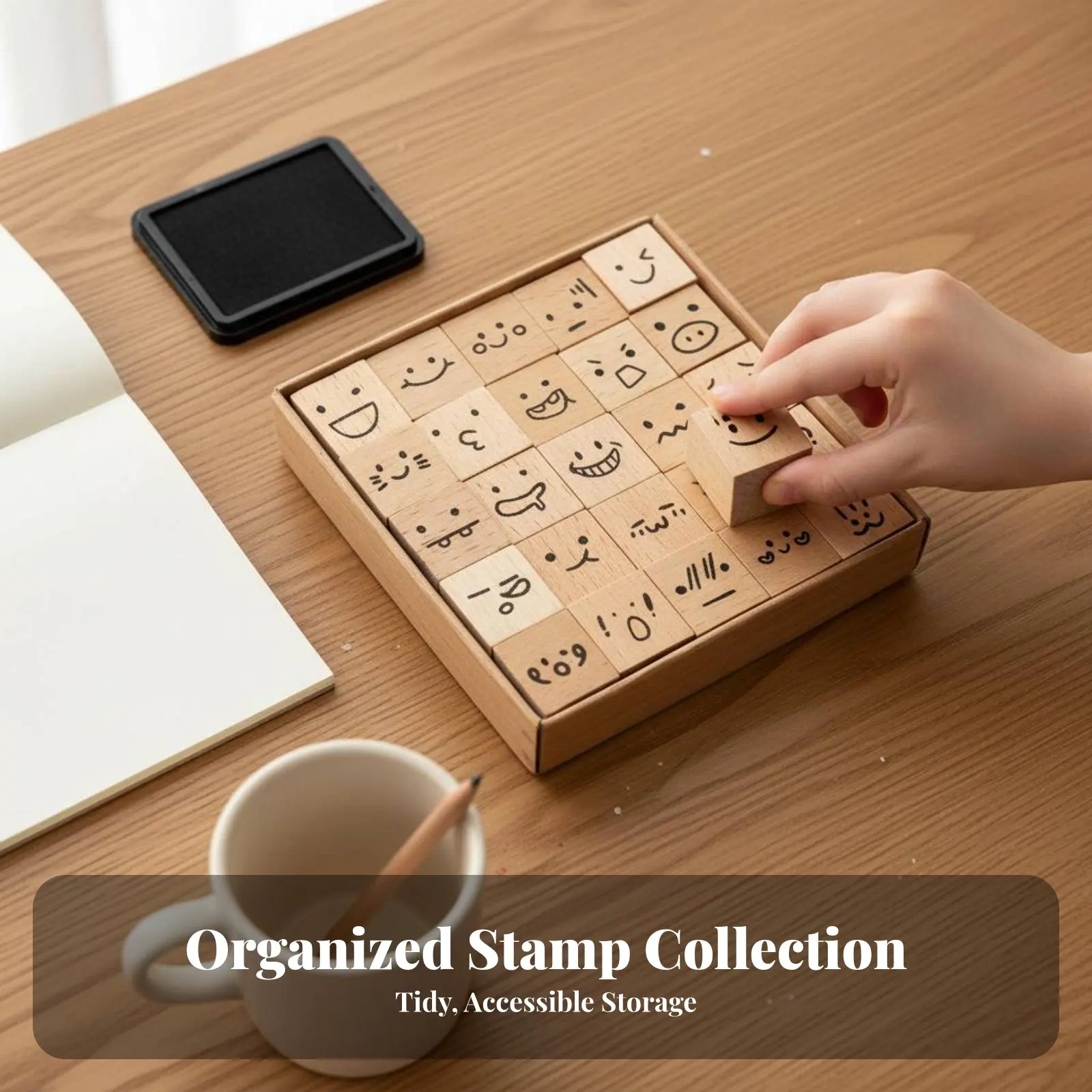 Sellos de madera infantiles para manualidades y tarjetas – fáciles - imagen 3