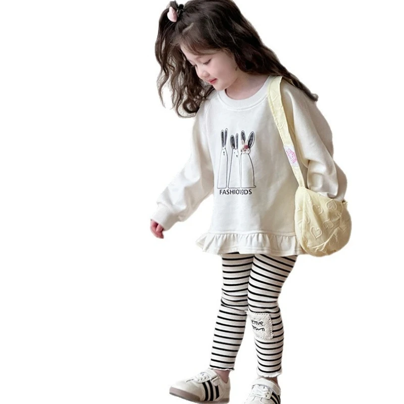 Conjunto de niña de sudadera con capucha y pantalón – estilo coreano - imagen 5