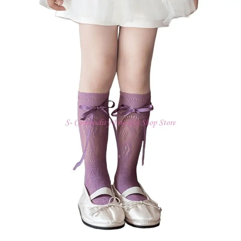 Calcetines altos con encaje para niños – Parte elástica - imagen 4