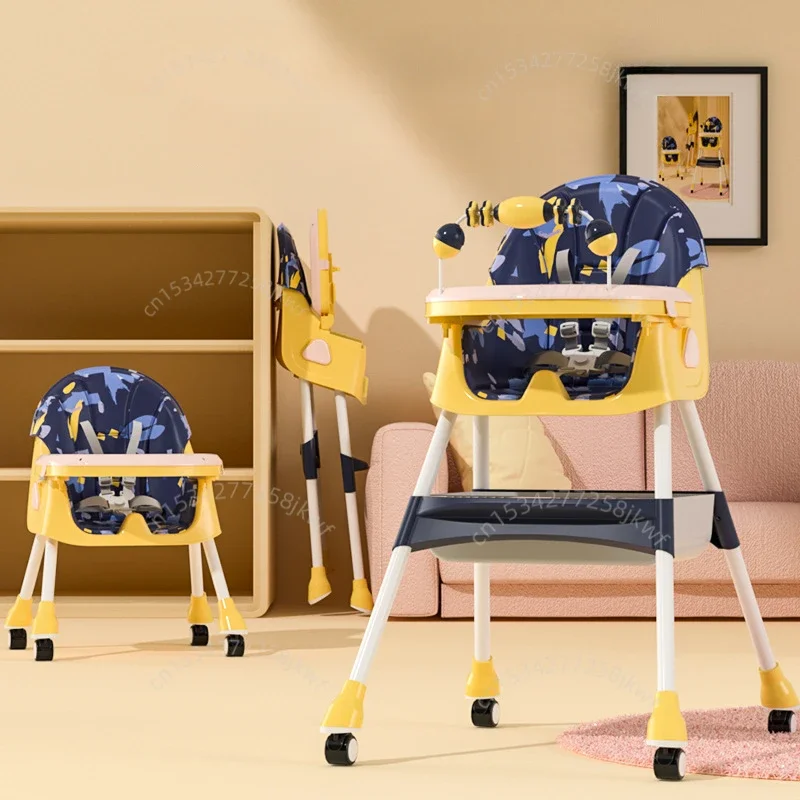 Trona plegable infantil bebé – Altura ajustable multifuncional - imagen 4