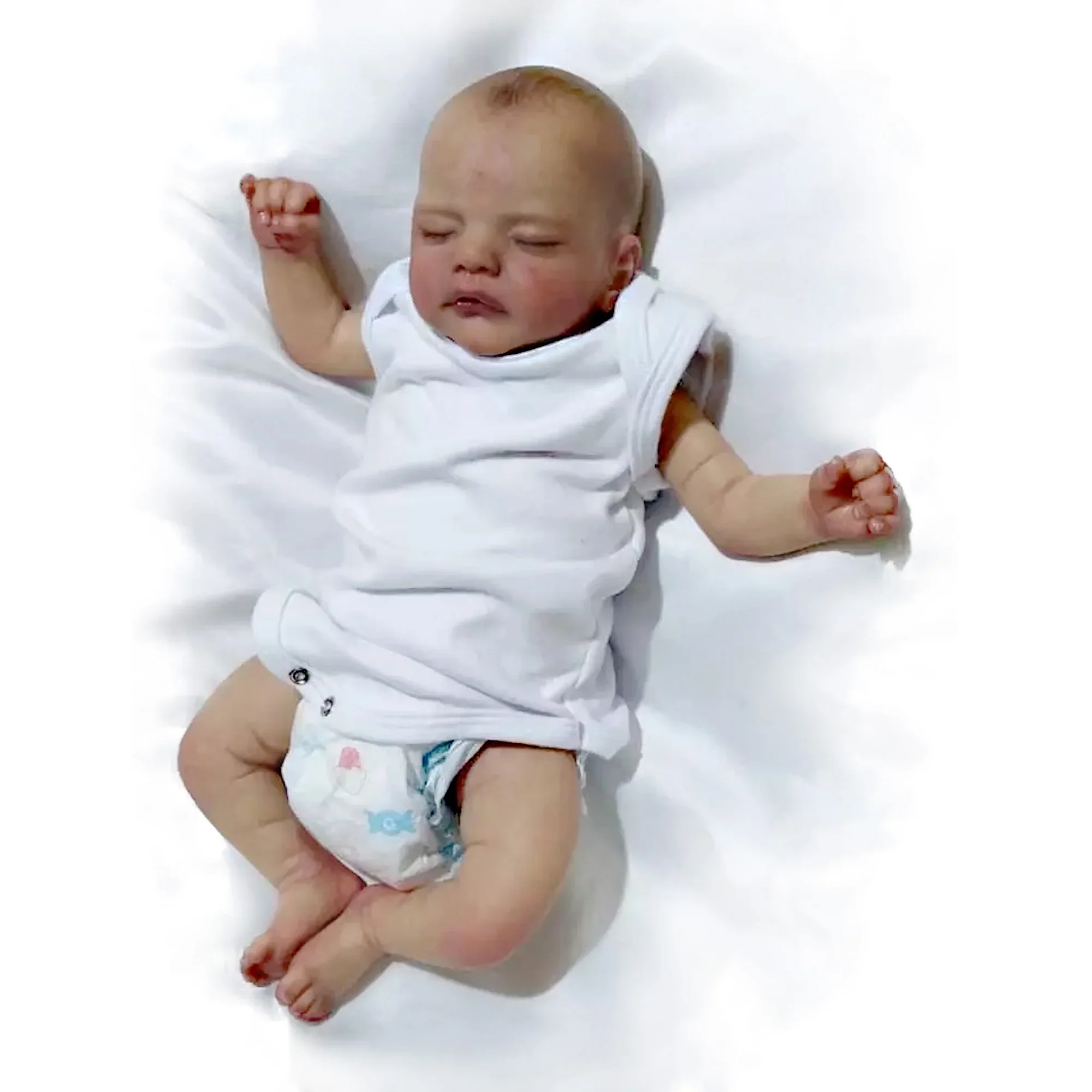 Muñeca Bebe Sam recién nacida reborn realista hecha a mano - imagen 4