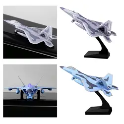 Avión F-22 Raptor con sonidos y música, soporte de plástico
