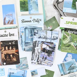Pegatinas paisajes cuatro estaciones para diario y manualidades