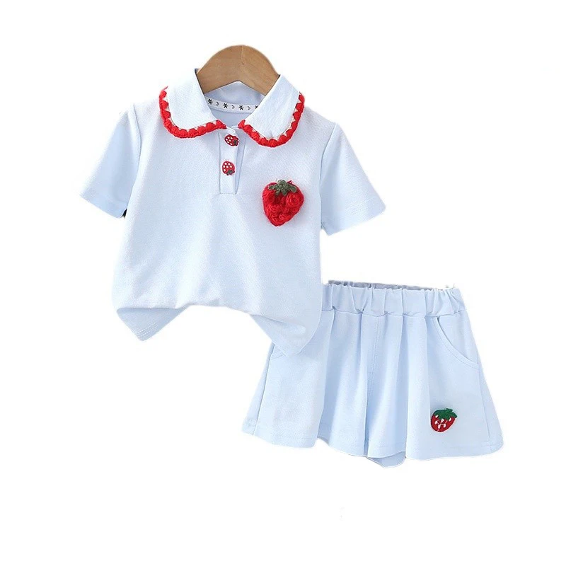 MILANCEL Conjunto veraniego para niña con polo y shorts - imagen 2