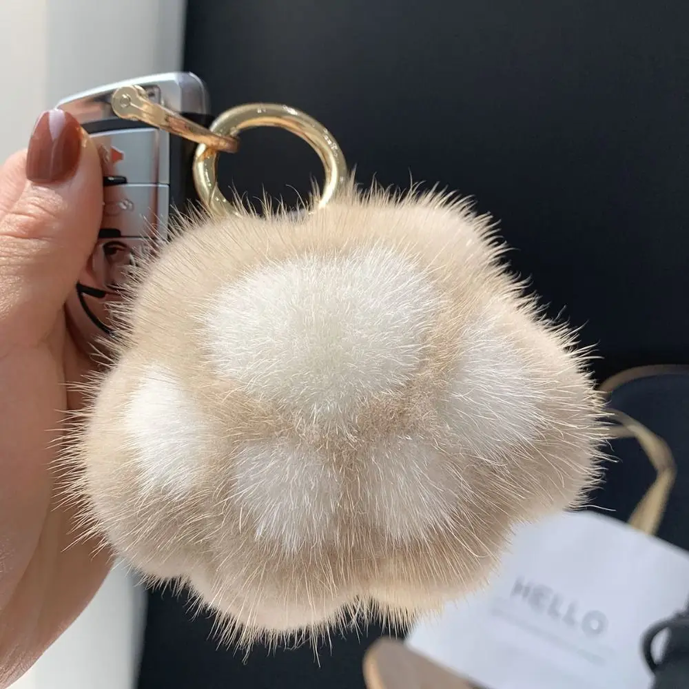 Llavero de peluche suave con pata de gato - para mochila y llaves - imagen 2