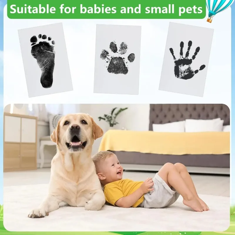 Kit huellas bebé con almohadillas de tinta segura - imagen 4