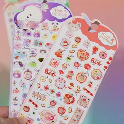 Pegatinas infantiles Puffy 3D para diario, osos y animales