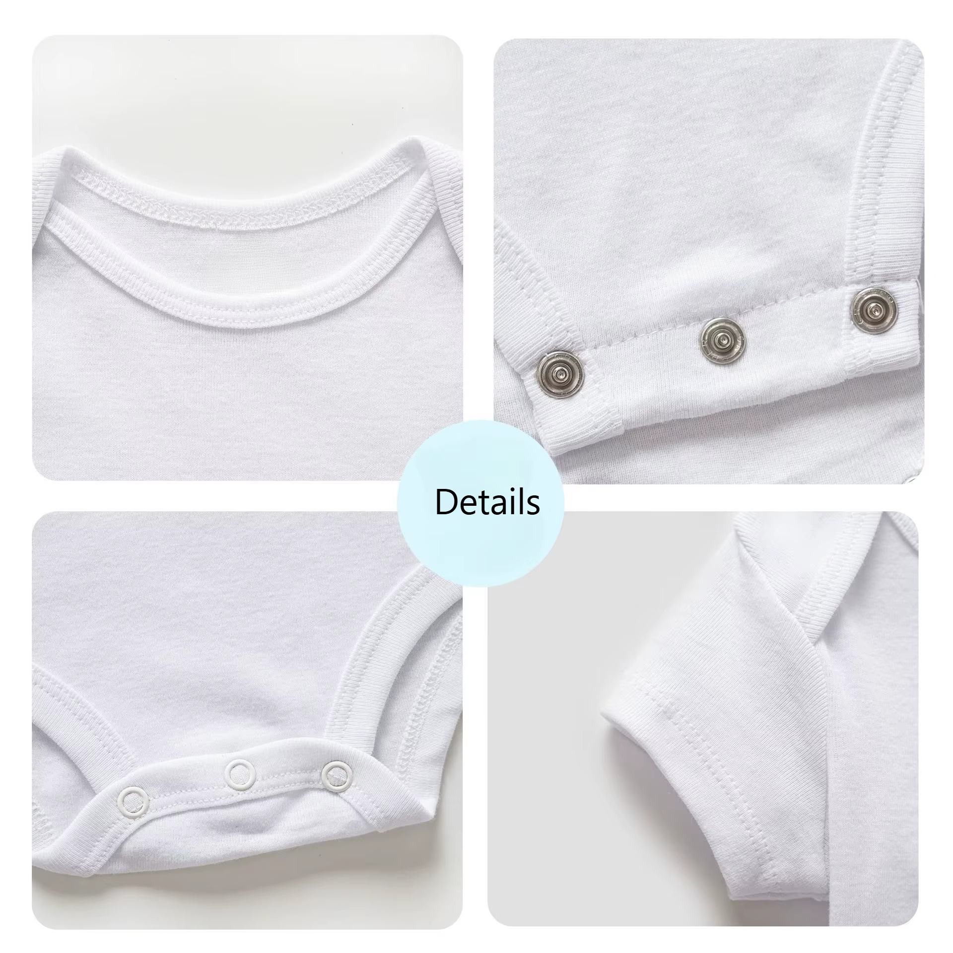 Bodys de algodón suave para recién nacido – diseño triangular - imagen 3