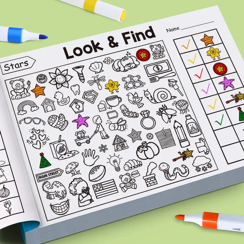 Cuaderno de dibujo para niños: juego buscar formas y colorear - imagen 4