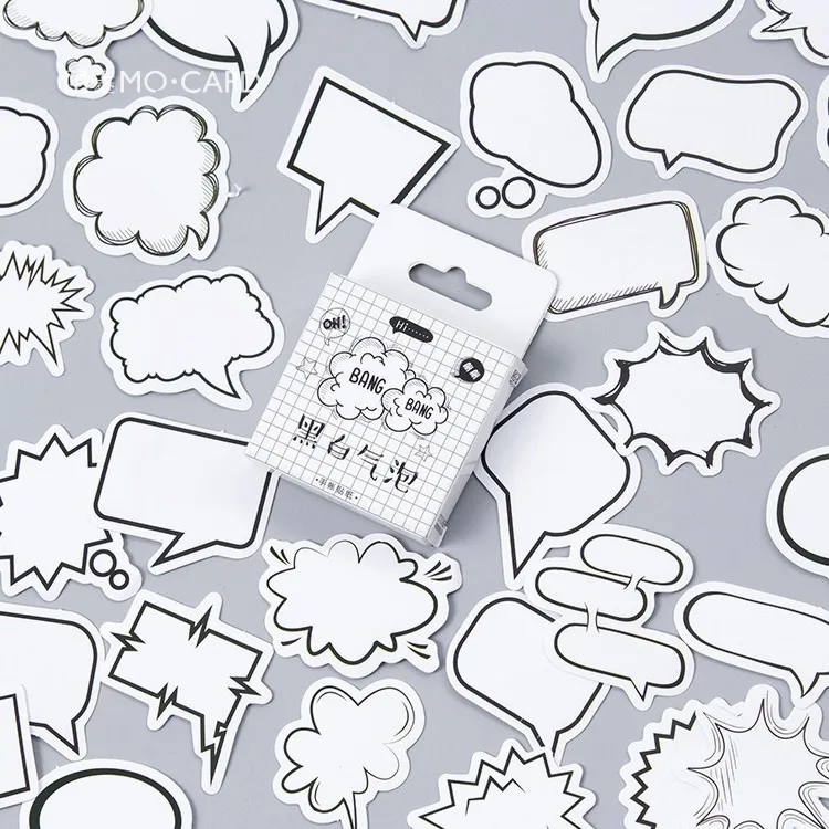 Pegatinas de burbujas blanco y negro para álbumes y manualidades - imagen 5