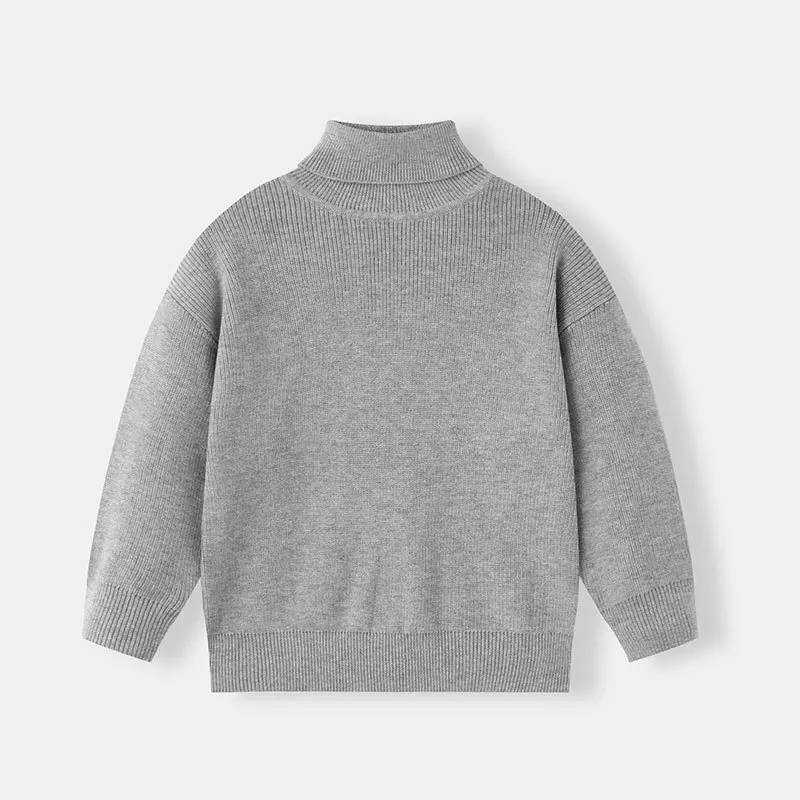 Jersey de punto cuello alto cálido para niños en invierno - imagen 3