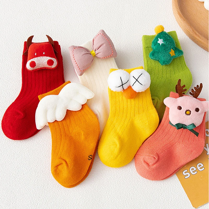Calcetines suaves de algodón con dibujos para bebé - imagen 5