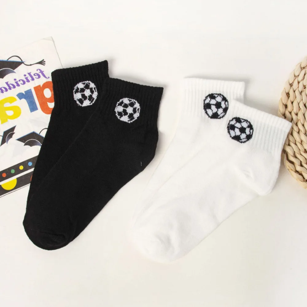Calcetines de fútbol bicolor negro y blanco unisex para niños - imagen 5