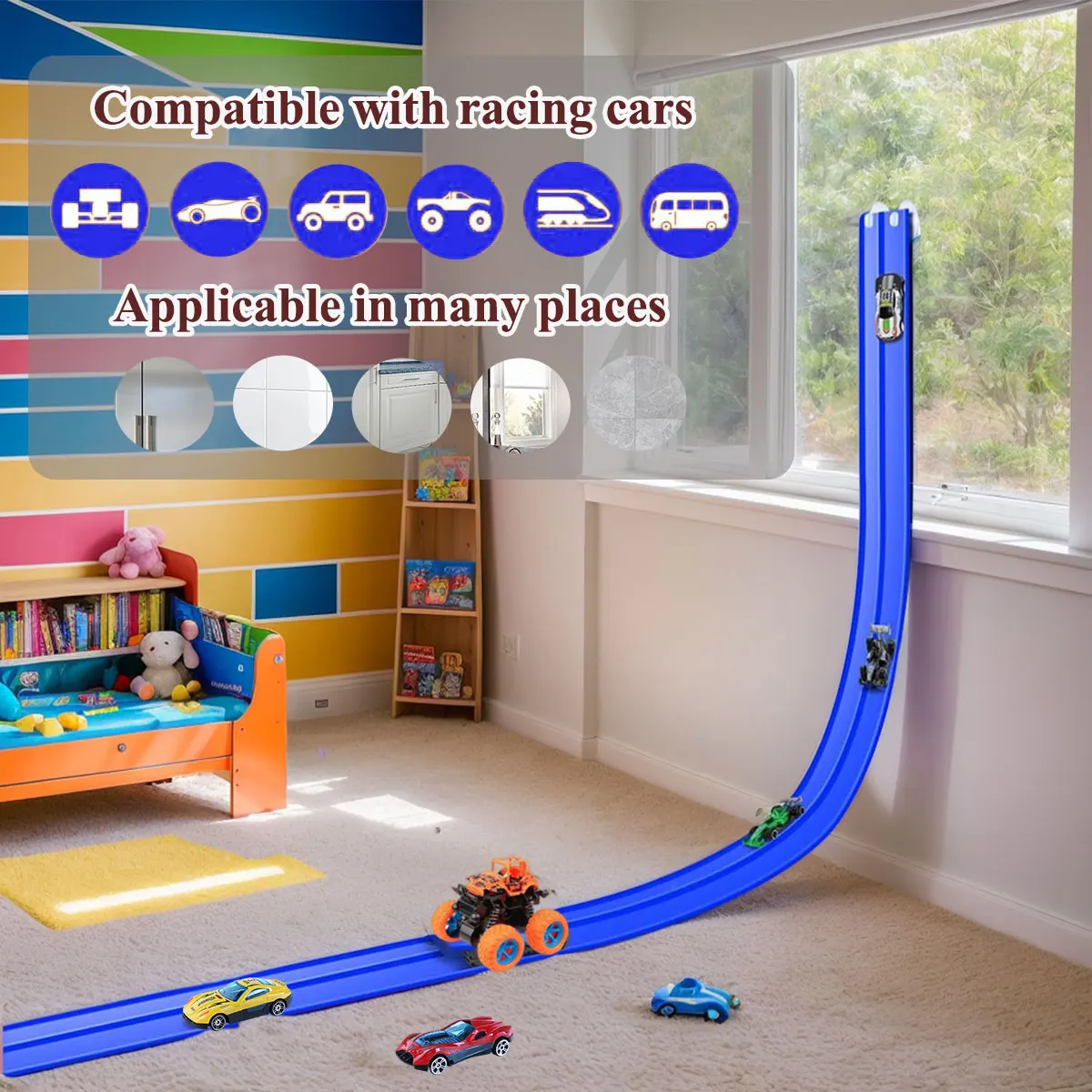 Pista de juguete flexible con mini coche y circuito educativo - imagen 3