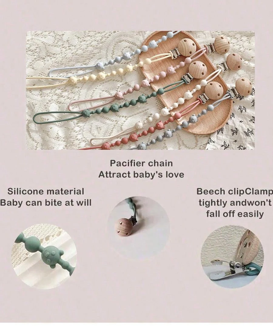 Cuentas de silicona para cadena de chupete