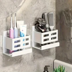 Organizador de baño sin taladro para cepillos y secador