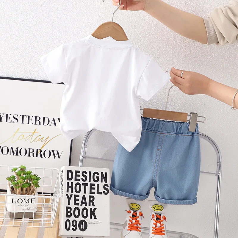 Conjunto de verano para bebé y niña - camiseta estampada, shorts - imagen 5