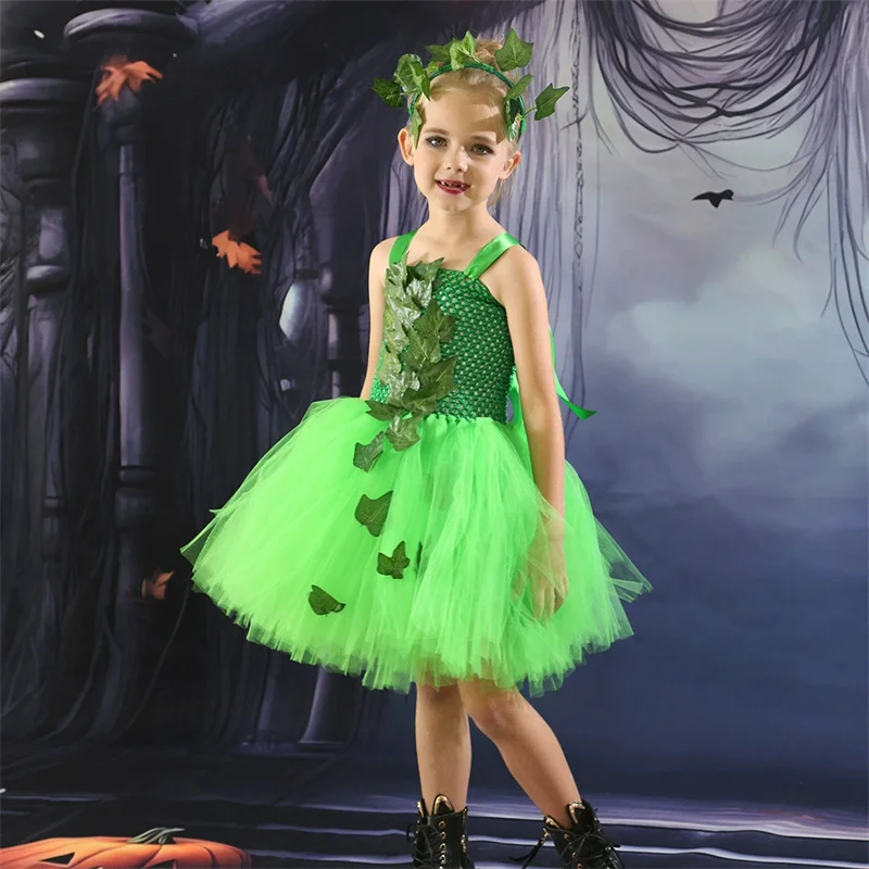 Vestido de princesa con falda abombada en tul sin mangas para niñas
