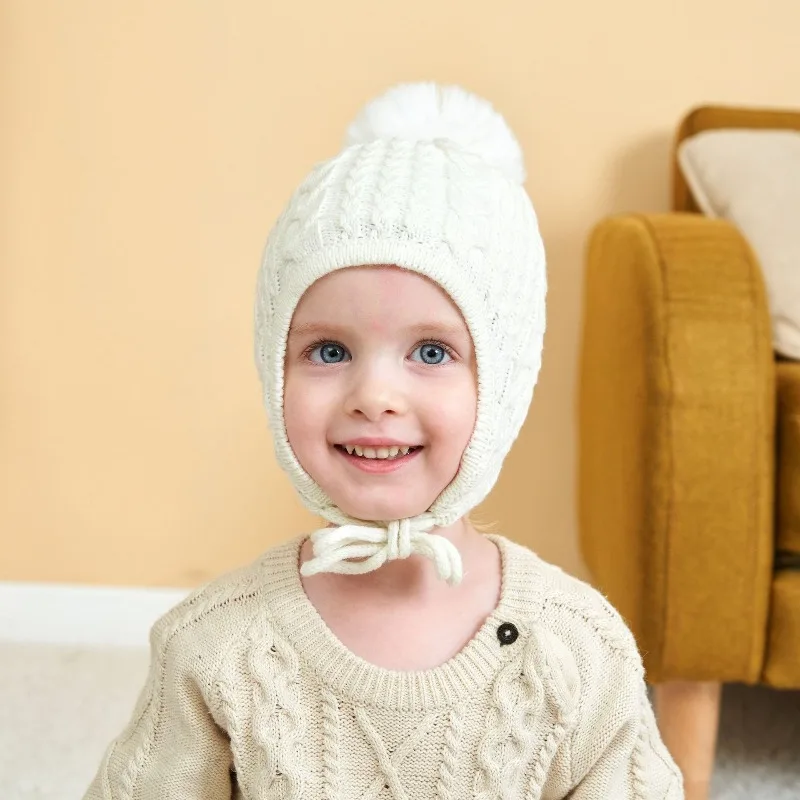 Gorro térmico con orejeras de felpa para bebé y niños en invierno - imagen 3