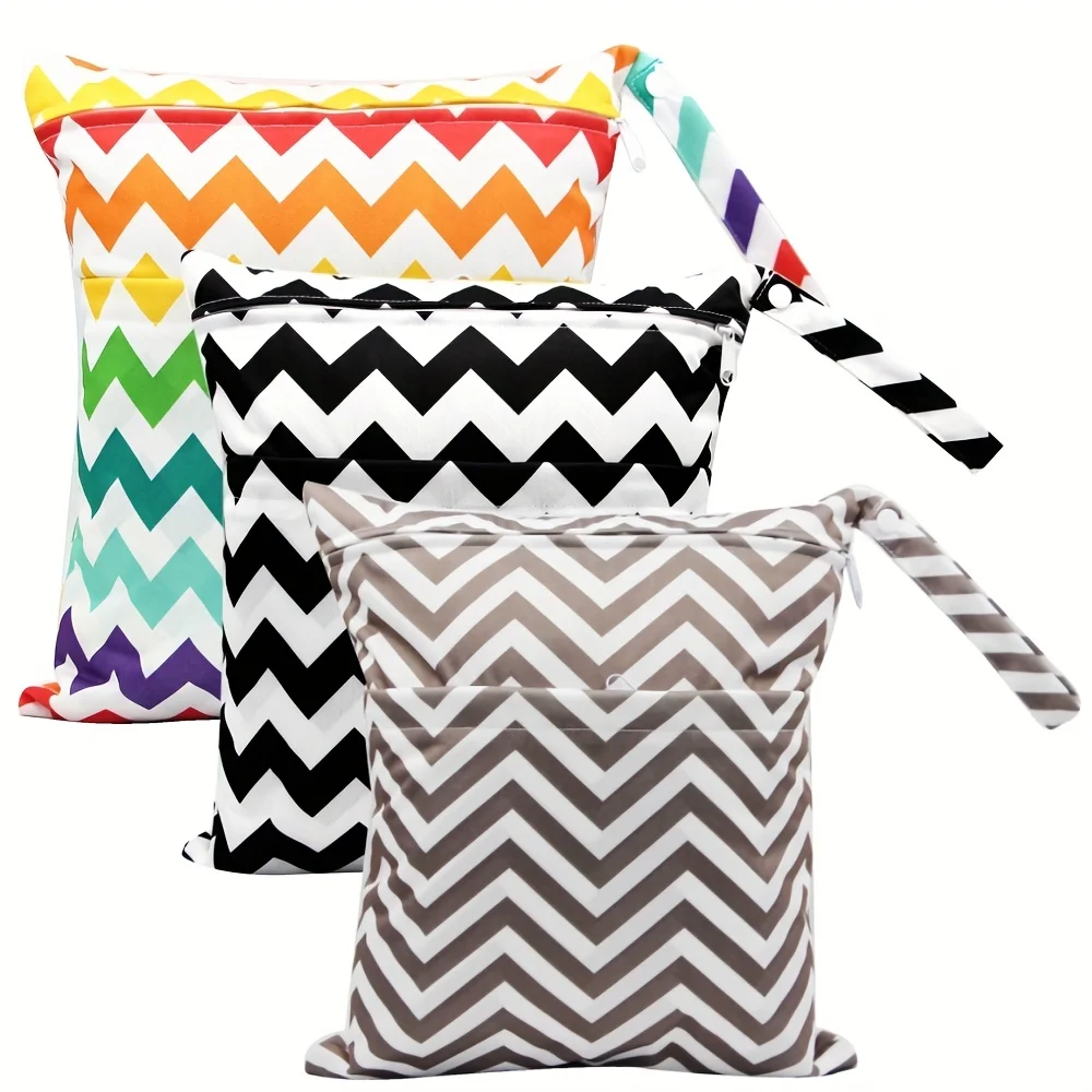 Bolsa impermeable reutilizable para pañales húmedos con cremallería - imagen 3