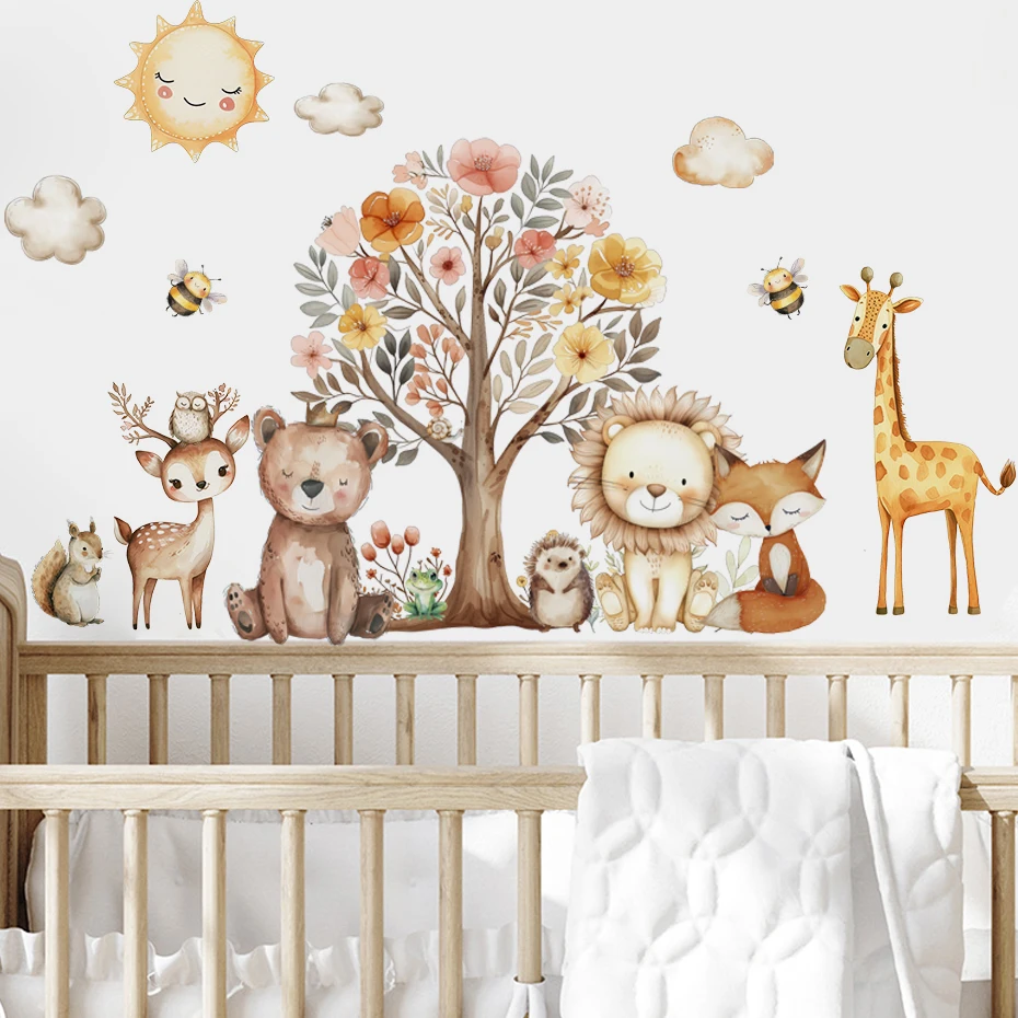 Pegatinas de pared infantiles animales dibujos para habitación niños - imagen 4