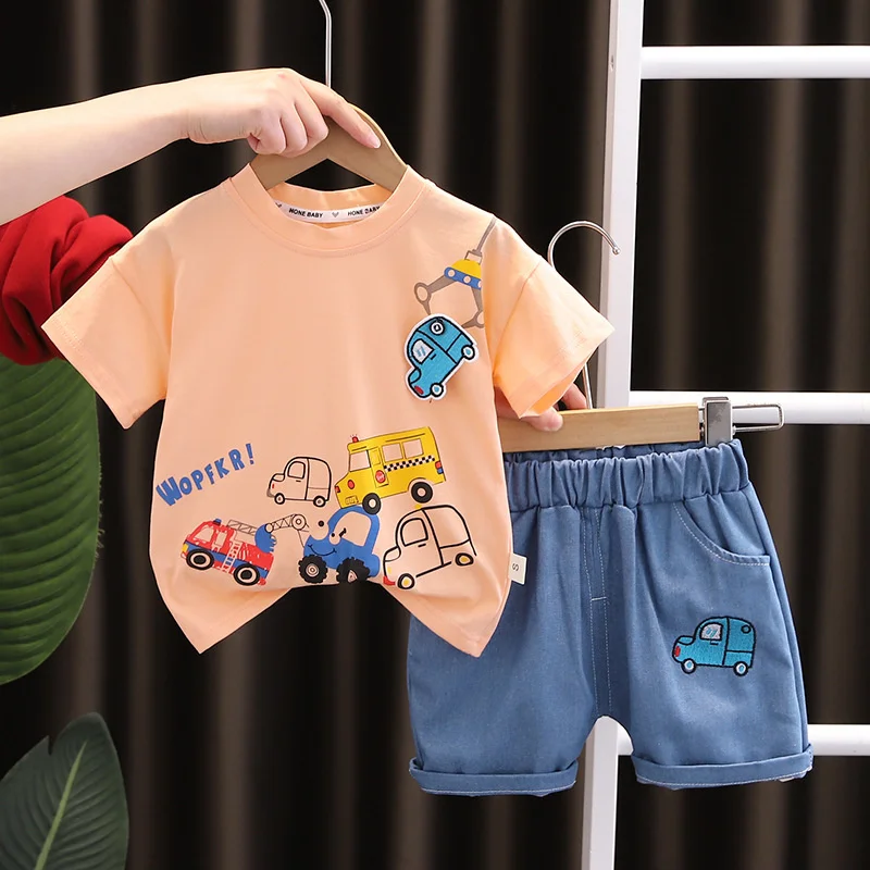 Conjunto de verano para bebé con camiseta y pantalón corto informal - imagen 5