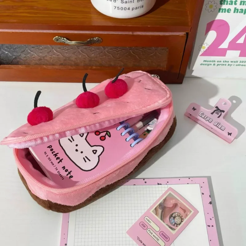 Estuche de lápices de cereza para niños – bolsa escolar - imagen 4