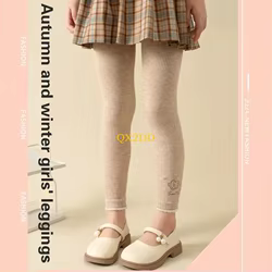QX2D Leggings elásticos para niñas pequeñas de invierno y otoño