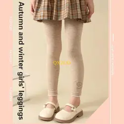 QX2D Leggings elásticos para niñas pequeñas de invierno y otoño