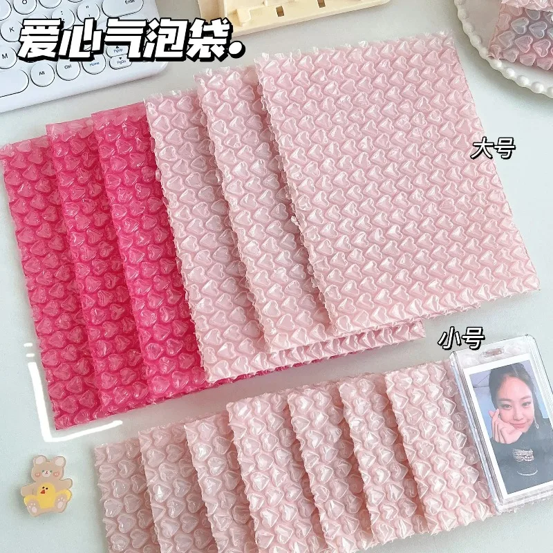 Sobres acolchados de burbujas con corazón para envío