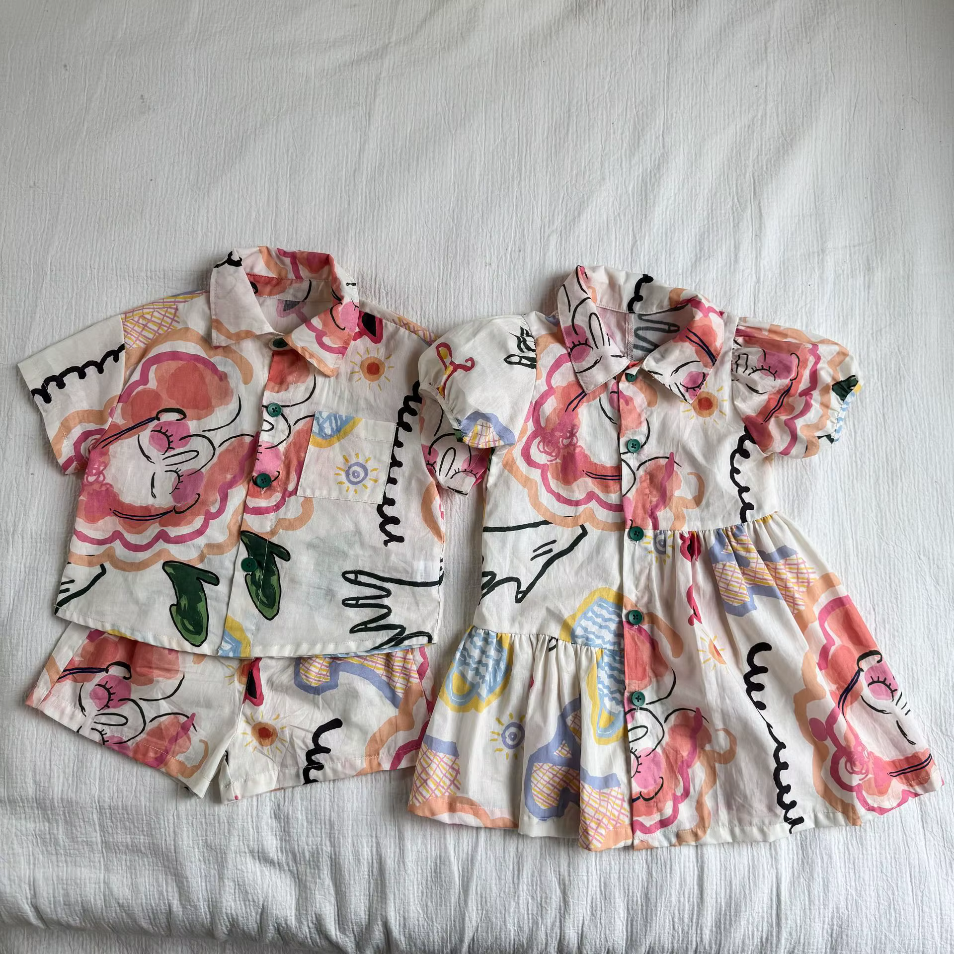 Conjunto de verano camiseta y pantalón corto para niños - imagen 4