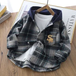 Chaqueta con capucha holgada para niños – Deportiva otoño primavera