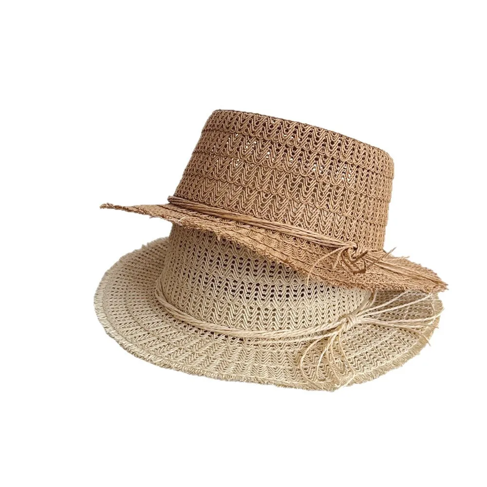 MILANCEL sombrero de paja infantil con protección solar para verano - imagen 4