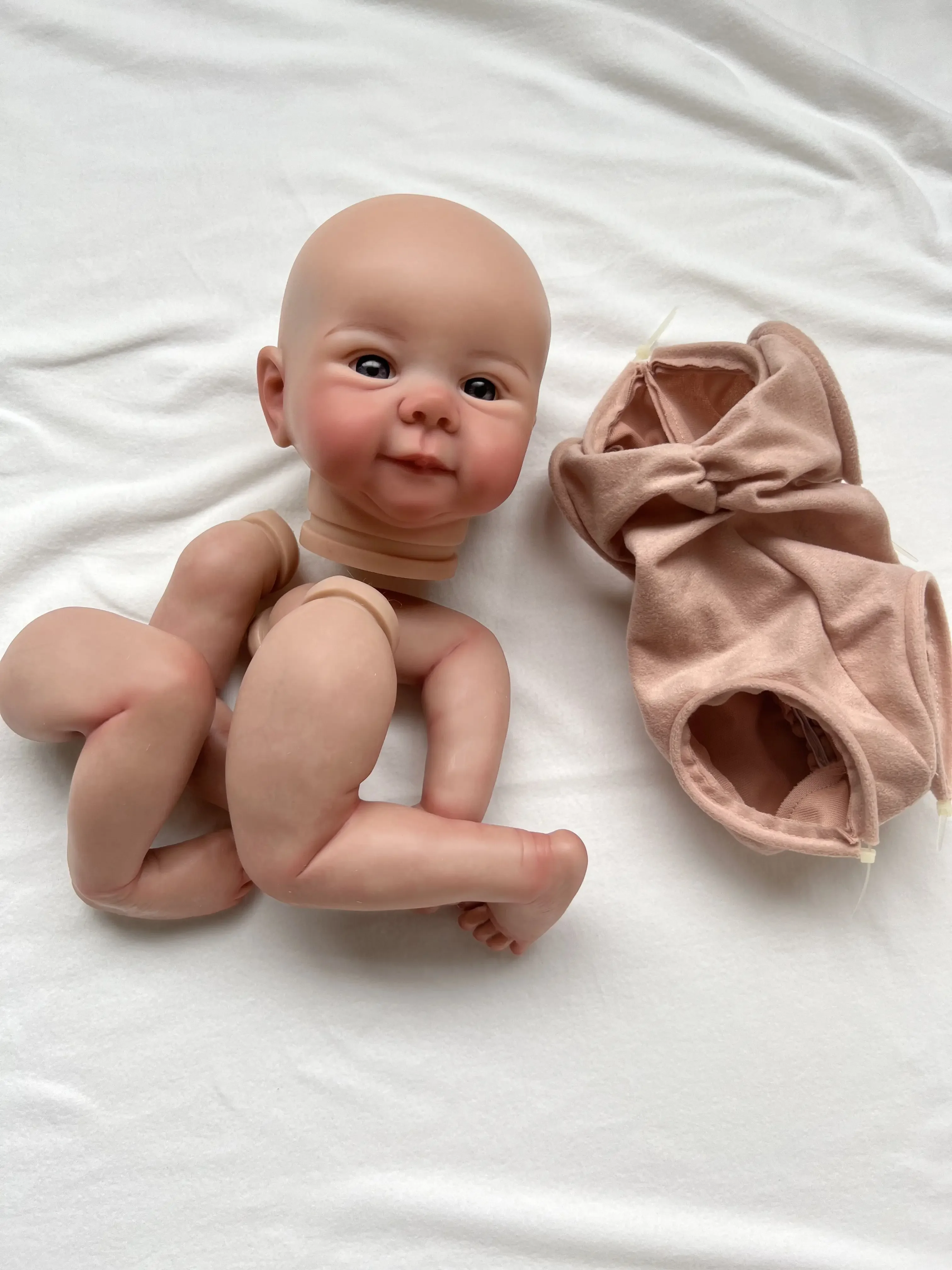 Muñeca reborn Juliette de pintura 3D hecha a mano con cuerpo textil - imagen 5