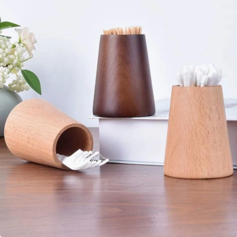 Porta palillos estilo nórdico en madera natural para hogar - imagen 5