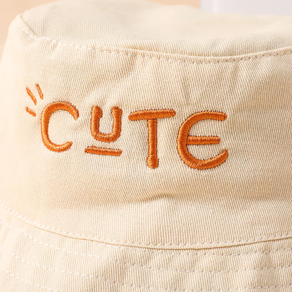 Sombrero de cubo reversible para bebé con letras bordadas - imagen 5