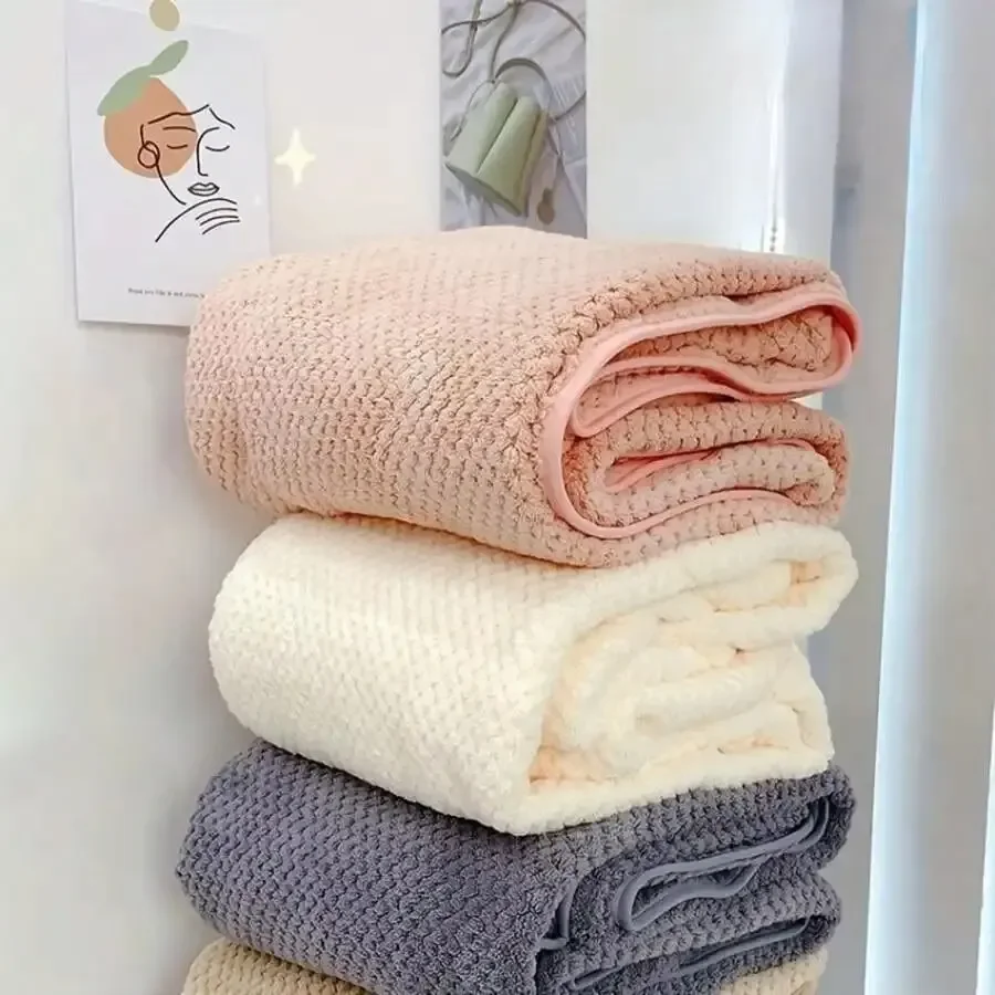 Toalla de baño suave para bebé – Terciopelo absorbente de secado rápido