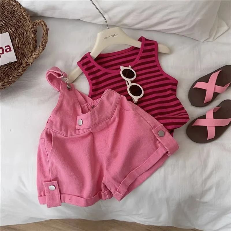 MILANCEL Conjunto de verano a rayas sin mangas para niños - imagen 4