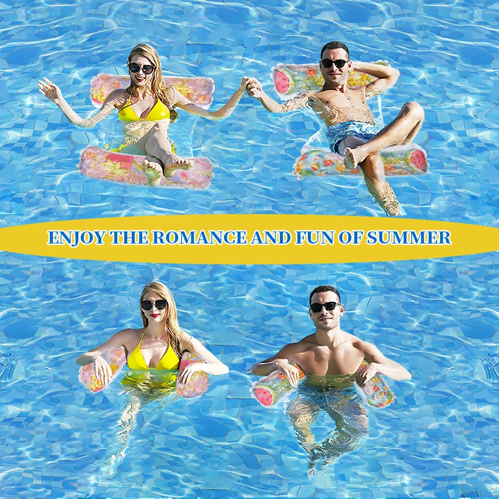 Colchoneta hinchable de PVC grueso plegable para piscina y playa - imagen 4