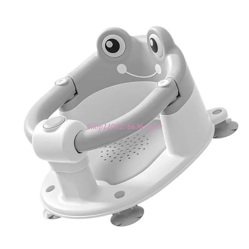 Silla de baño para bebé colocada en taburete de baño
