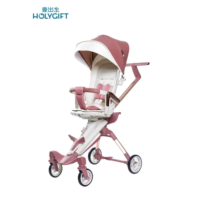 Carrito de bebé reversible reclinable plegado fácil con respaldo - imagen 5