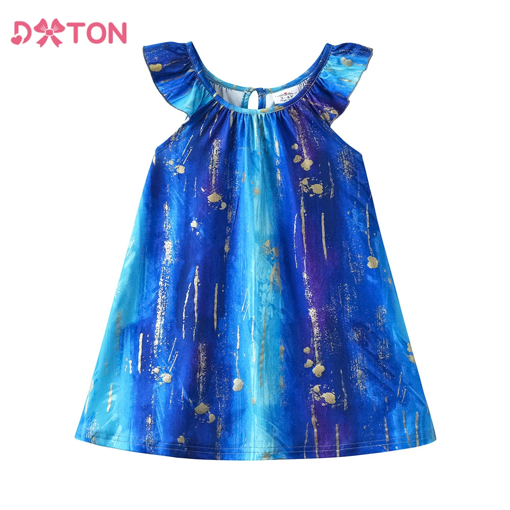 DXTON vestido princesa manga acampanada para niñas verano playa - imagen 5