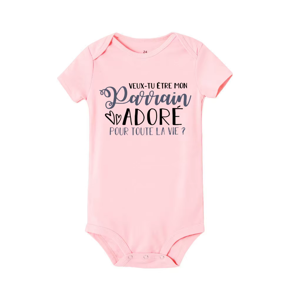 Body para bebé manga corta Be You Be My Godfather - imagen 5